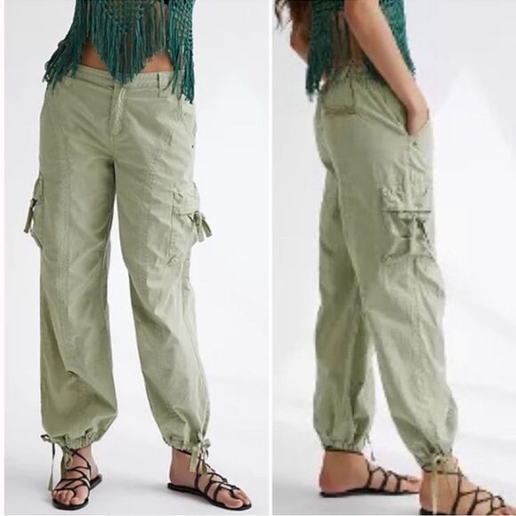 Anthropologie Tactical Utility Cargo Mid Rise Cotton Pants (Size 27) - Picture 4 of 11